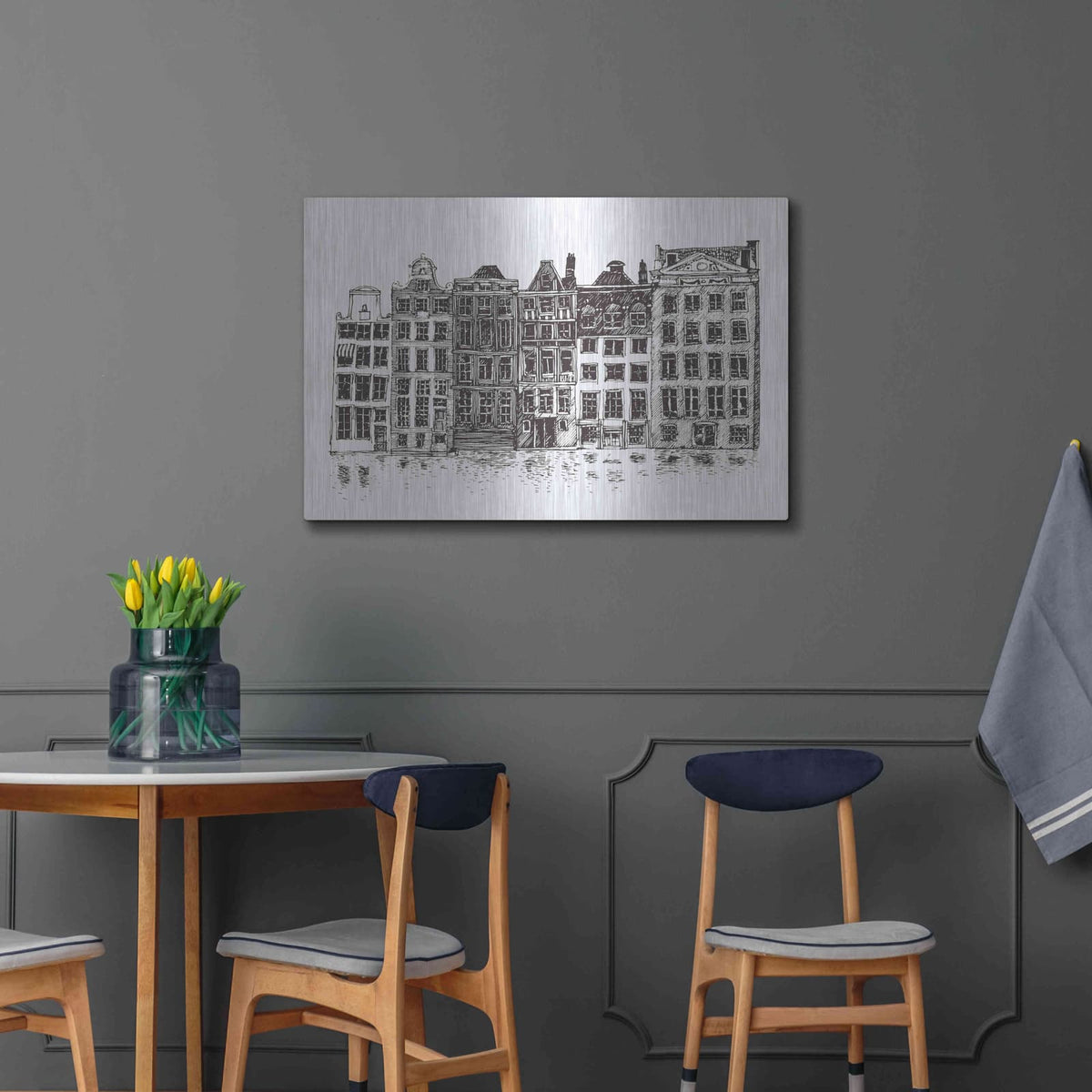 'Amsterdam II' by Incado – Metal Wall Art, 36x24 room view