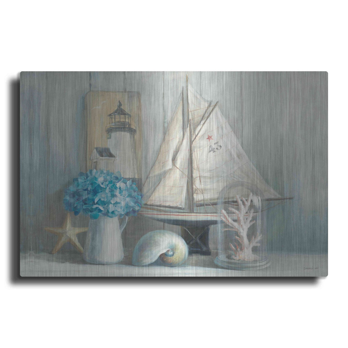 Luxe Metal Art 'Summer House Crop' by Danhui Nai, Metal Wall Art