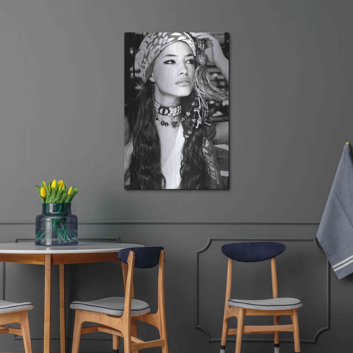 'Bohemian Beauty' by Incado – Metal Wall Art, 24x36 room view