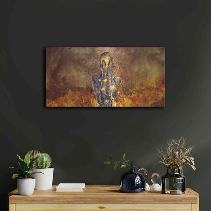 Luxe Metal Art 'Through Ashes Rise Landscape' by Mario Sanchez Nevado, Metal Wall Art,24x12