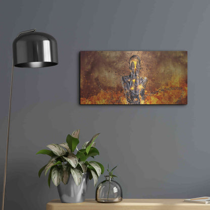 Luxe Metal Art 'Through Ashes Rise Landscape' by Mario Sanchez Nevado, Metal Wall Art,24x12