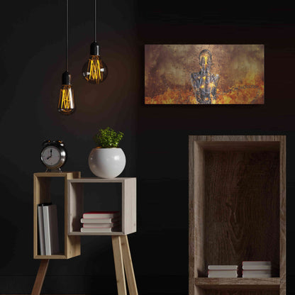 Luxe Metal Art 'Through Ashes Rise Landscape' by Mario Sanchez Nevado, Metal Wall Art,24x12