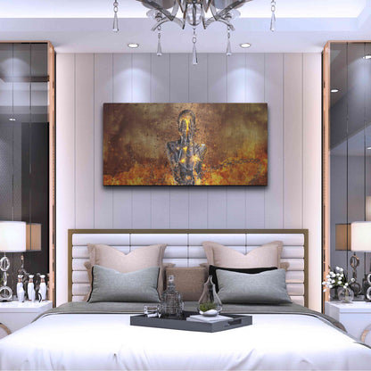 Luxe Metal Art 'Through Ashes Rise Landscape' by Mario Sanchez Nevado, Metal Wall Art,48x24