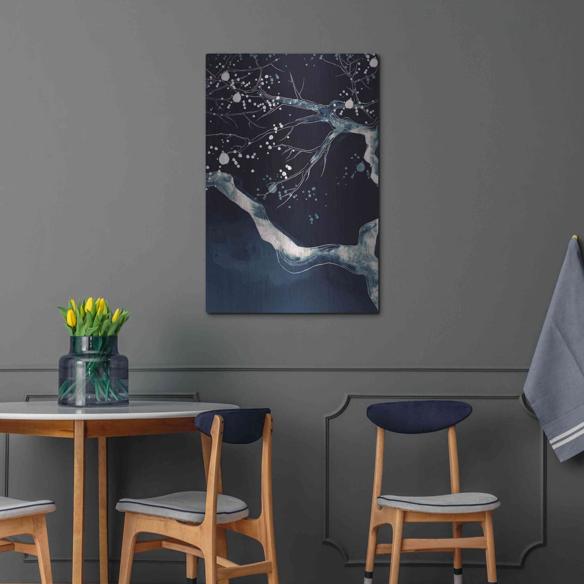 'Cherry Blossom Branch' by Incado – Metal Wall Art, 24x36 room view