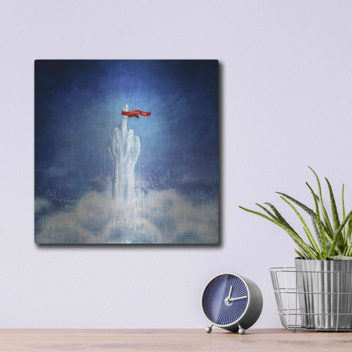 'Babel' by Mario Sanchez Nevado – Metal Wall Art, 12x12 room view