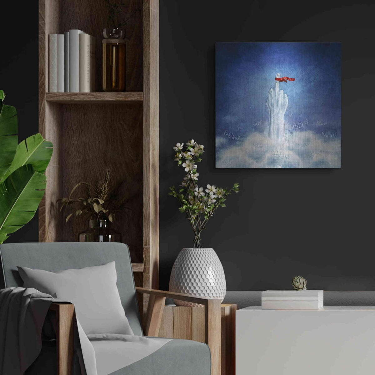 'Babel' by Mario Sanchez Nevado – Metal Wall Art, 24x24 room view