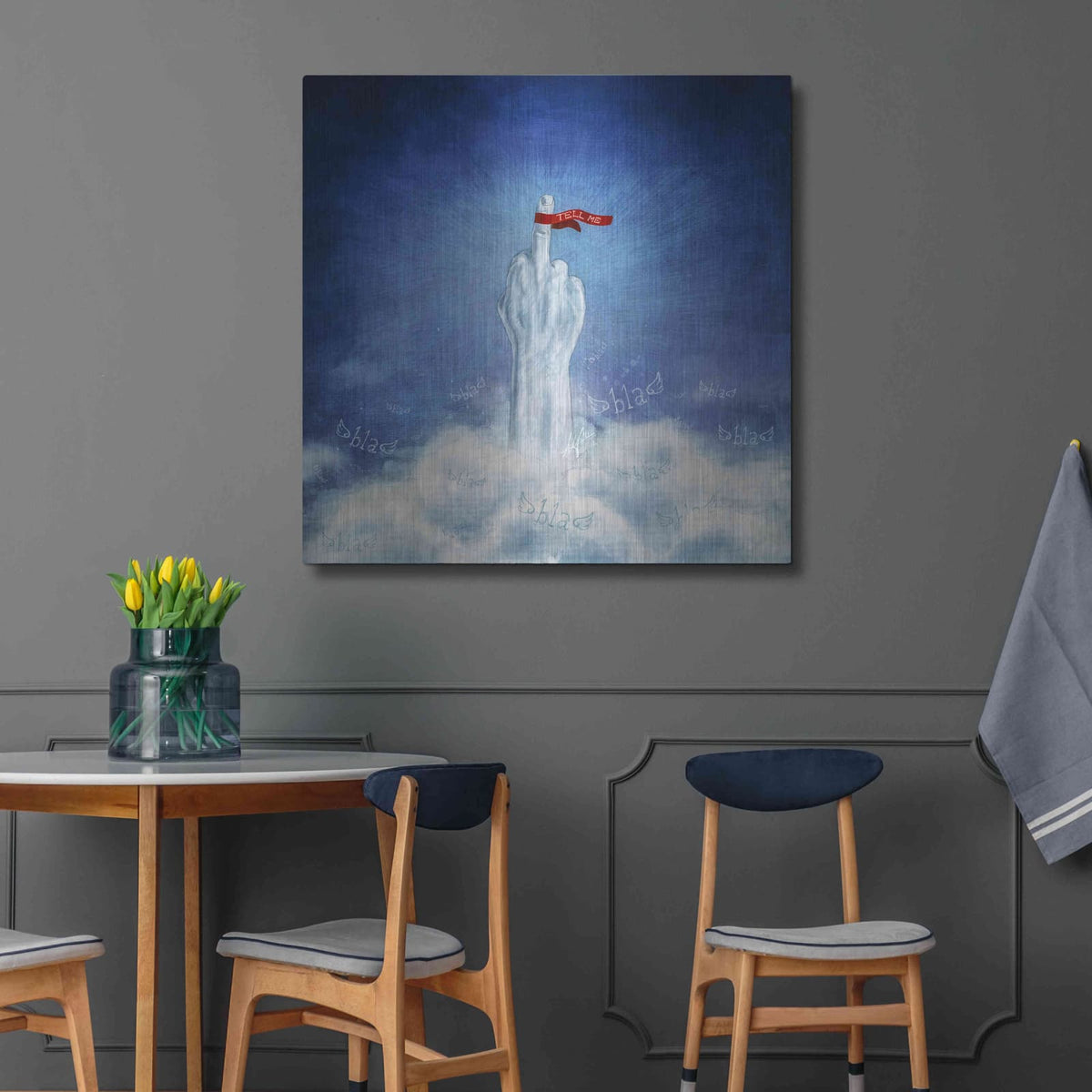'Babel' by Mario Sanchez Nevado – Metal Wall Art, 36x36 room view