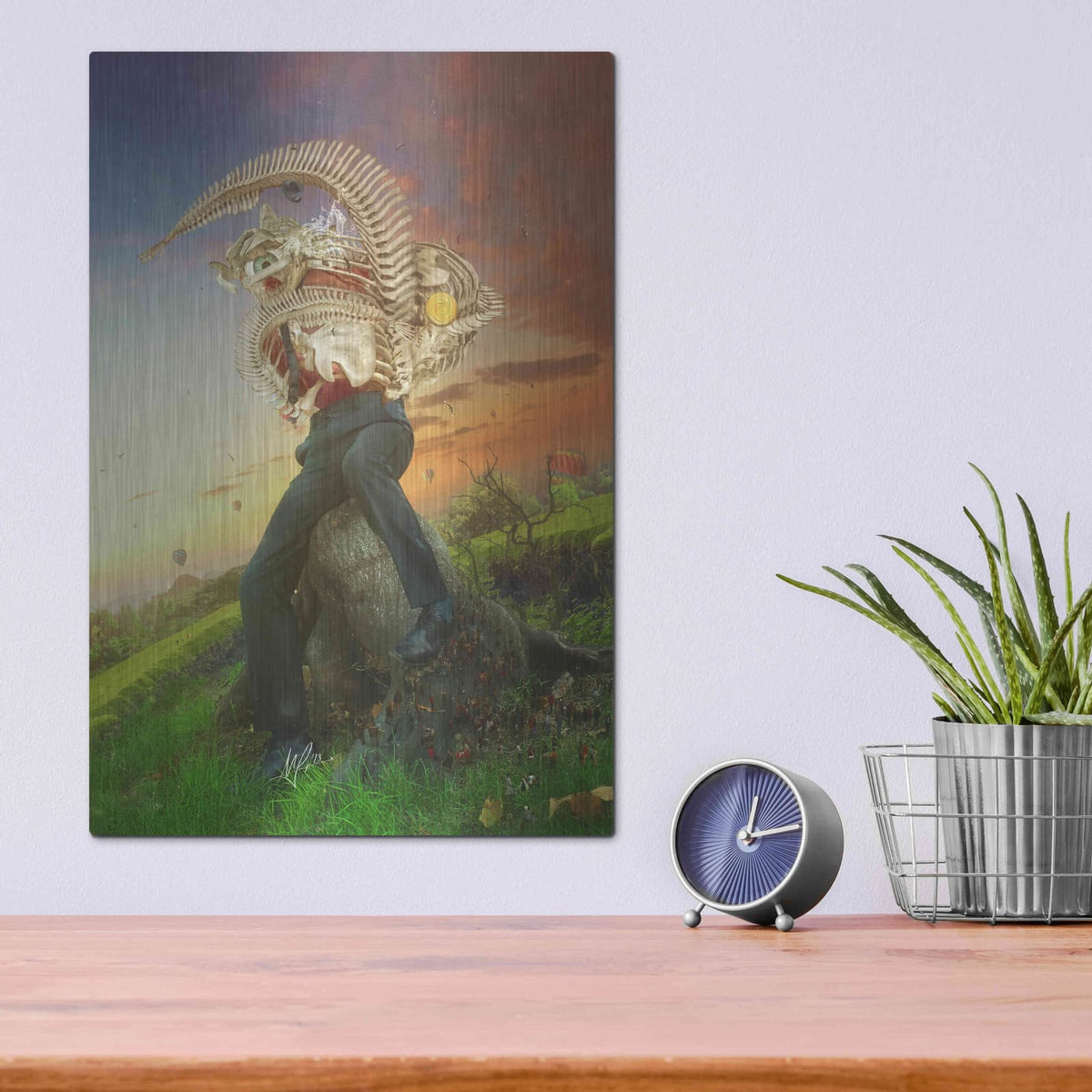 'Afraid of Monsters' by Mario Sanchez Nevado – Metal Wall Art, 12x16 room view