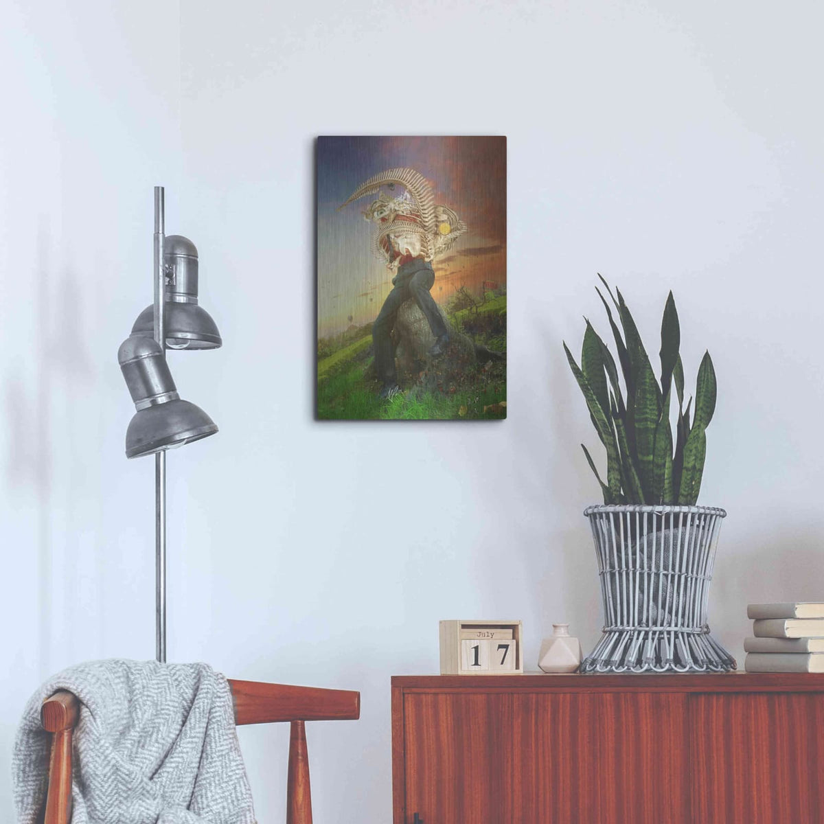 'Afraid of Monsters' by Mario Sanchez Nevado – Metal Wall Art, 16x24 room view