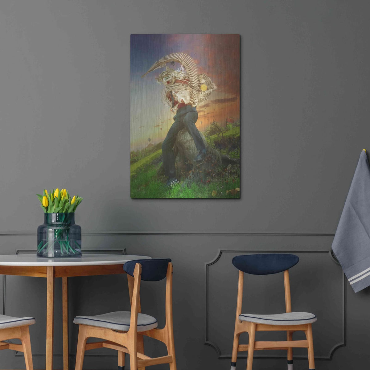 'Afraid of Monsters' by Mario Sanchez Nevado – Metal Wall Art, 24x36 room view