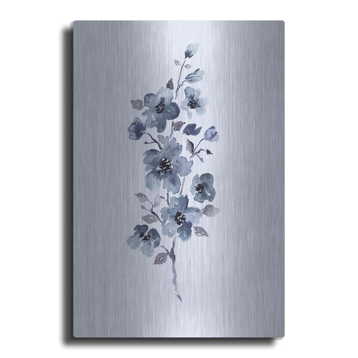 'Floral Blue' by Incado – Metal Wall Art