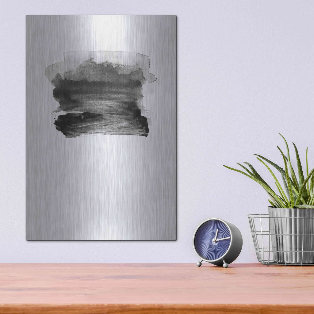 'Grey II' by Incado – Metal Wall Art, 12x16 room view