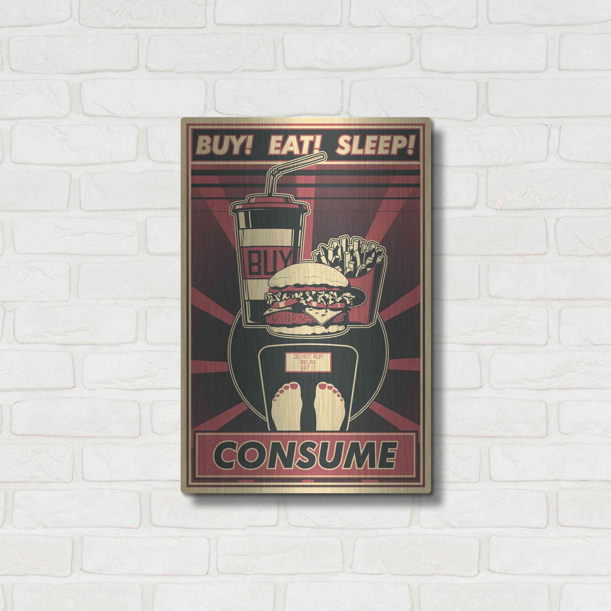 Luxe Metal Art 'Consume' Metal Wall Art,16x24