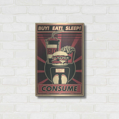 Luxe Metal Art 'Consume' Metal Wall Art,16x24