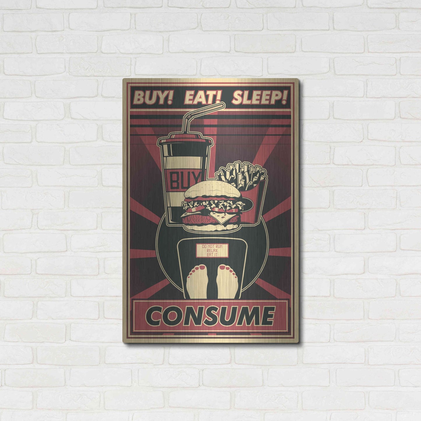 Luxe Metal Art 'Consume' Metal Wall Art,24x36