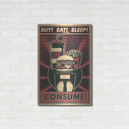 Luxe Metal Art 'Consume' Metal Wall Art,24x36