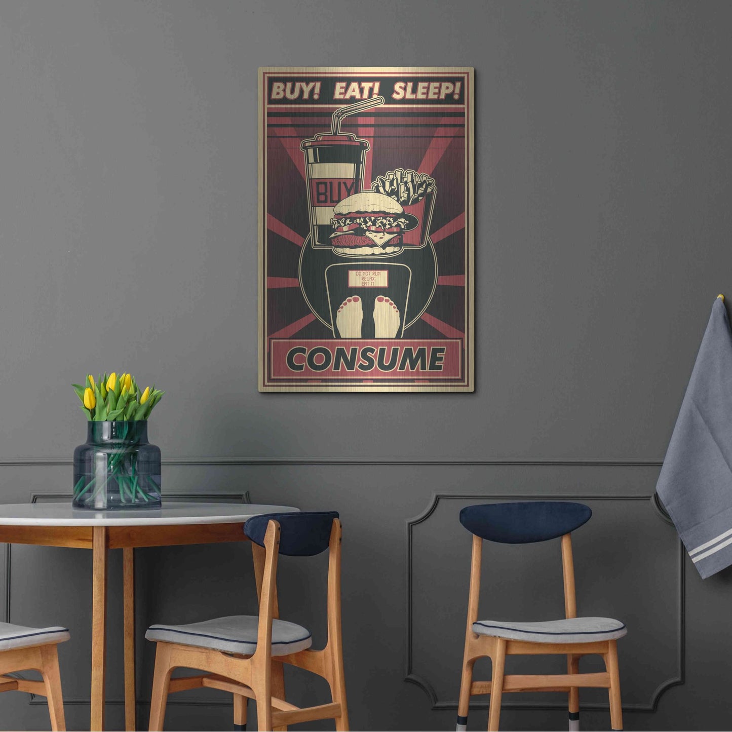 Luxe Metal Art 'Consume' Metal Wall Art,24x36