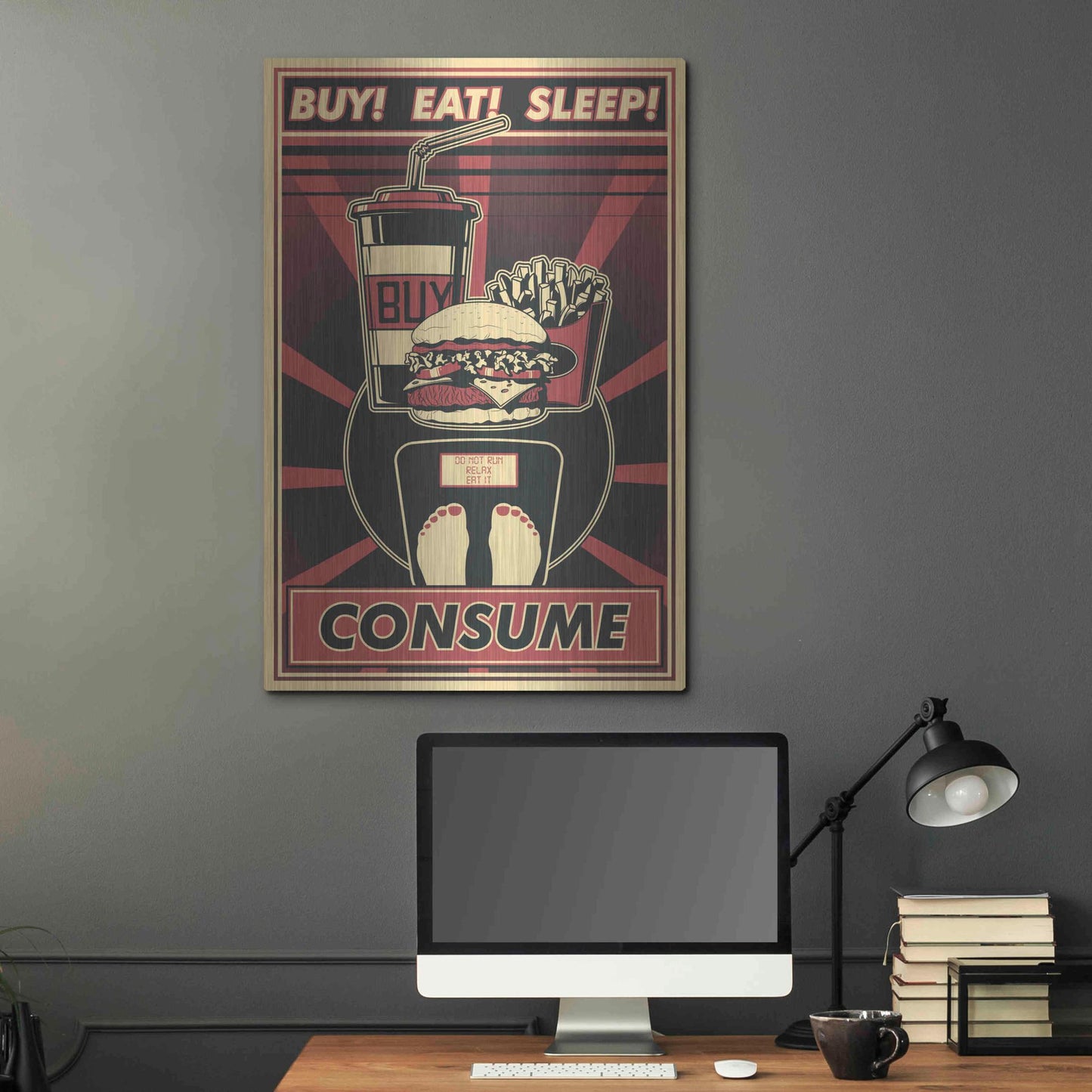 Luxe Metal Art 'Consume' Metal Wall Art,24x36