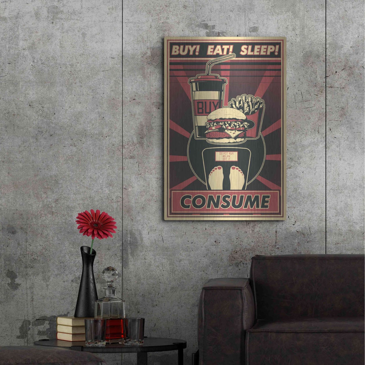 Luxe Metal Art 'Consume' Metal Wall Art,24x36