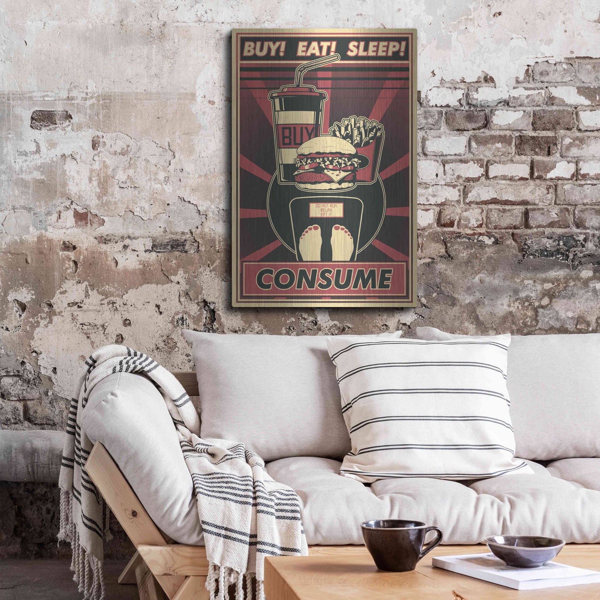 Luxe Metal Art 'Consume' Metal Wall Art,24x36