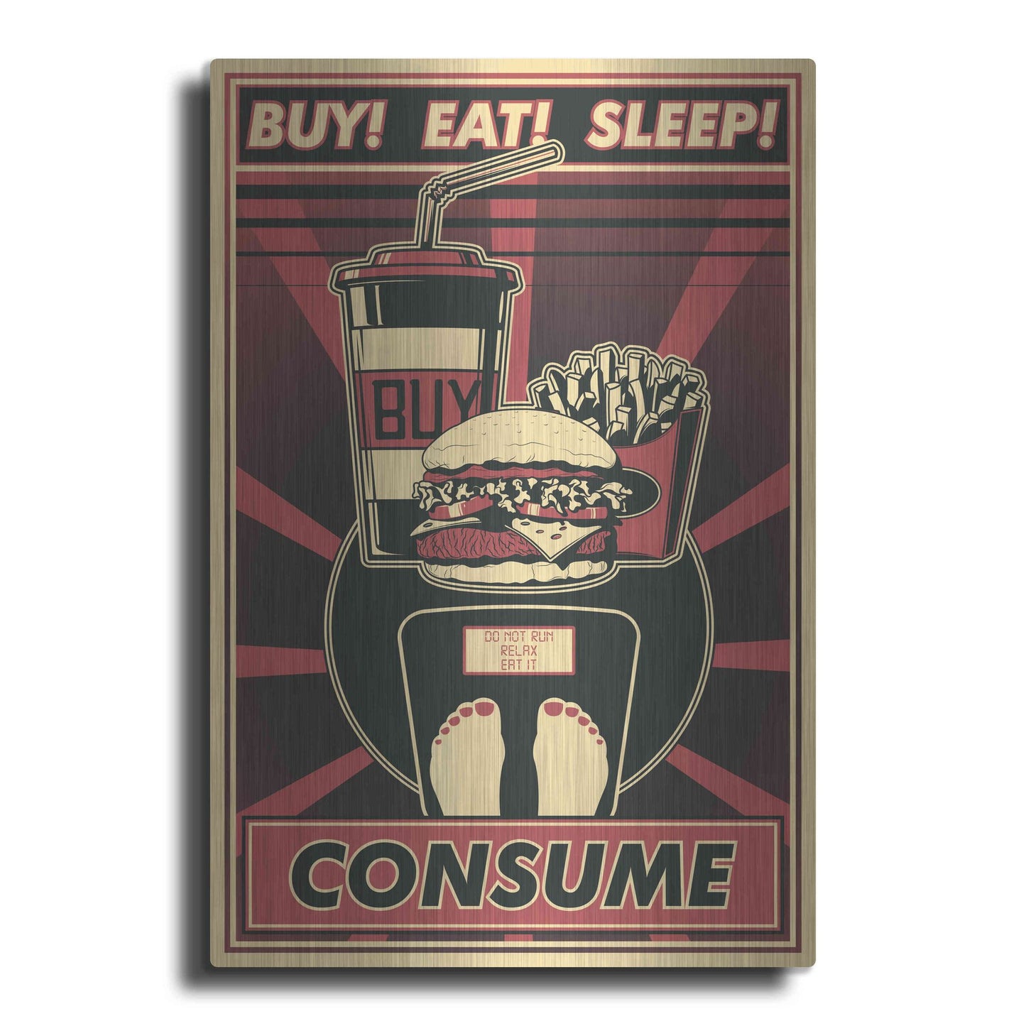 Luxe Metal Art 'Consume' Metal Wall Art