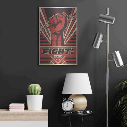 Luxe Metal Art 'Fight' Metal Wall Art,16x24