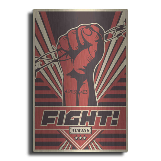 Luxe Metal Art 'Fight' Metal Wall Art