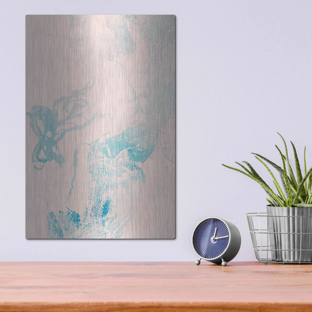 'Pink Blues' by Incado – Metal Wall Art, 12x16 room view