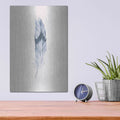 'Pink Feather' by Incado – Metal Wall Art, 12x16 room view
