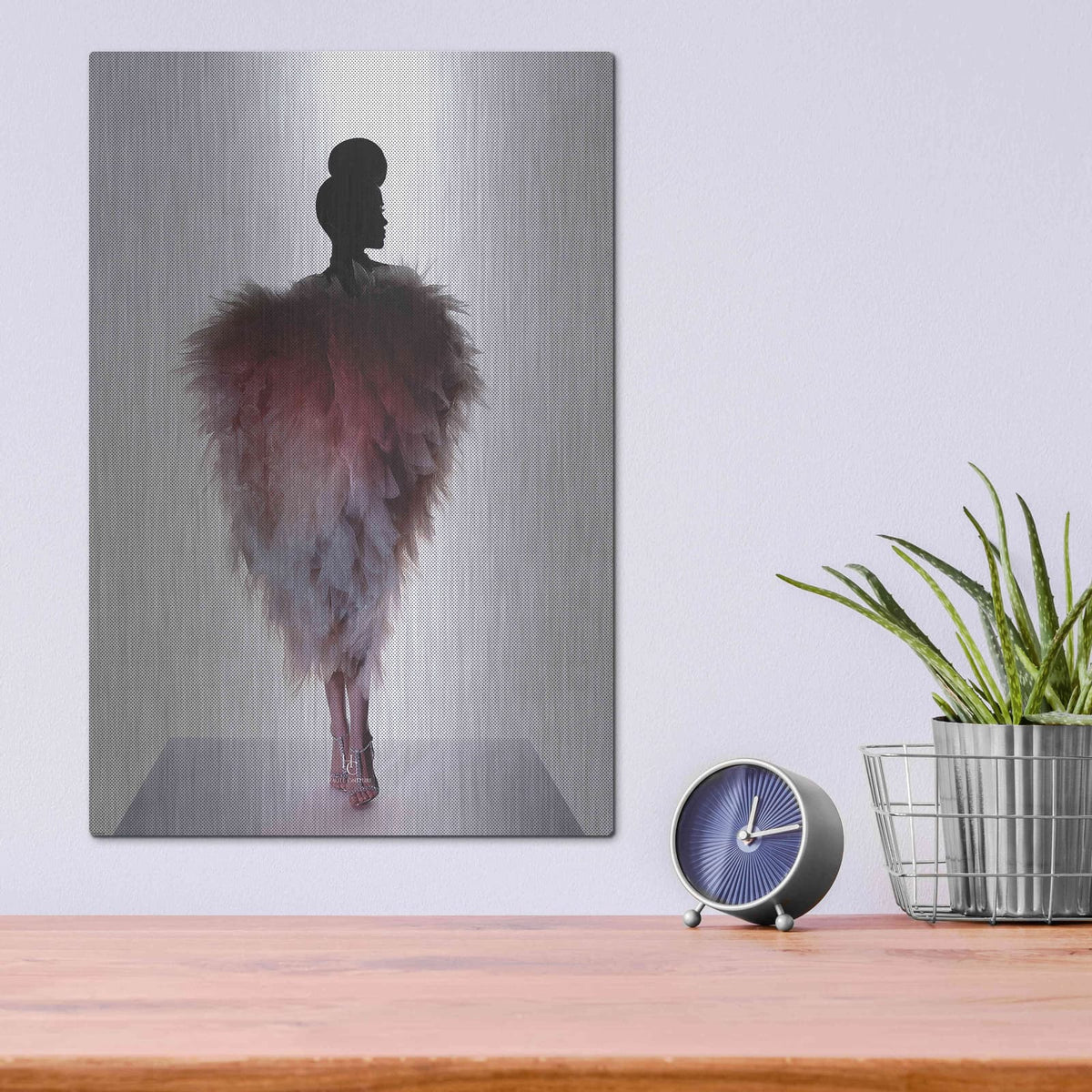 'Pinklingo' by Incado – Metal Wall Art, 12x16 room view
