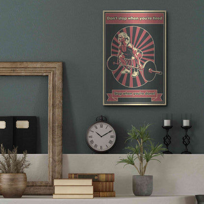 Luxe Metal Art 'Gym Motivation' Metal Wall Art,12x16