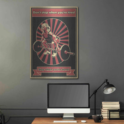 Luxe Metal Art 'Gym Motivation' Metal Wall Art,24x36