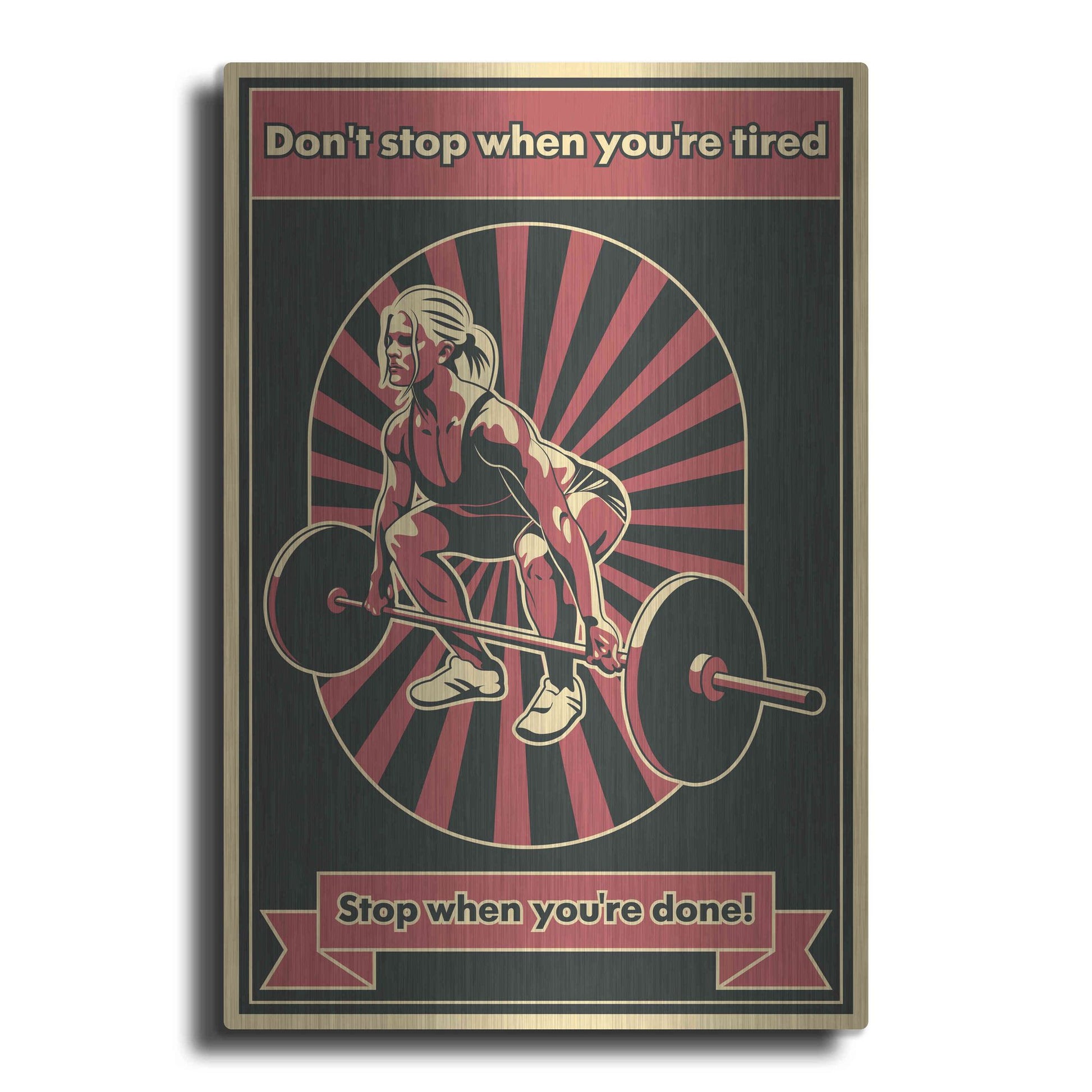 Luxe Metal Art 'Gym Motivation' Metal Wall Art