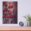 'Red Flowers' by Incado – Metal Wall Art, 12x16 room view