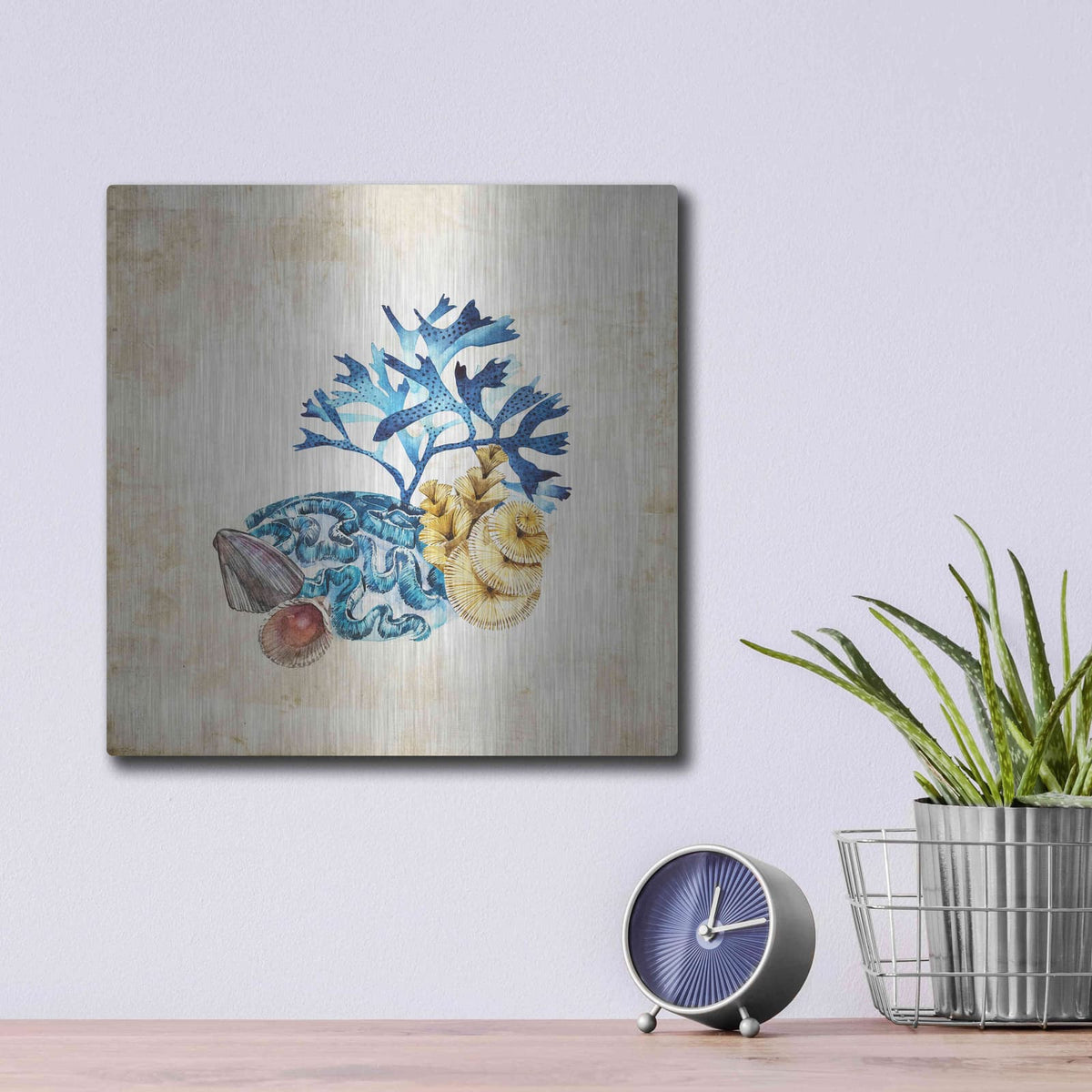 'Sea Life II' by Incado – Metal Wall Art, 12x12 room view