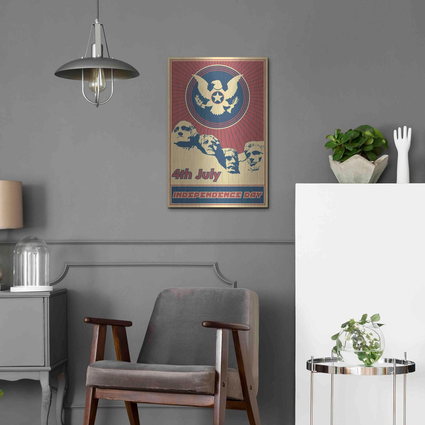 Luxe Metal Art 'Independence Day Rushmore' Metal Wall Art,16x24