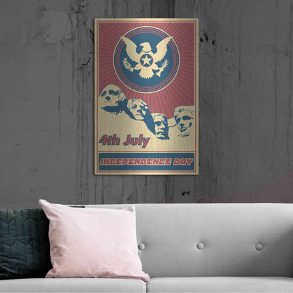 Luxe Metal Art 'Independence Day Rushmore' Metal Wall Art,24x36