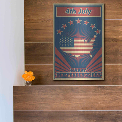 Luxe Metal Art 'Independence Day USA' Metal Wall Art,12x16