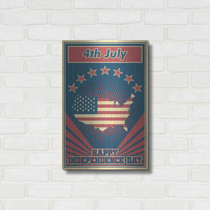 Luxe Metal Art 'Independence Day USA' Metal Wall Art,16x24