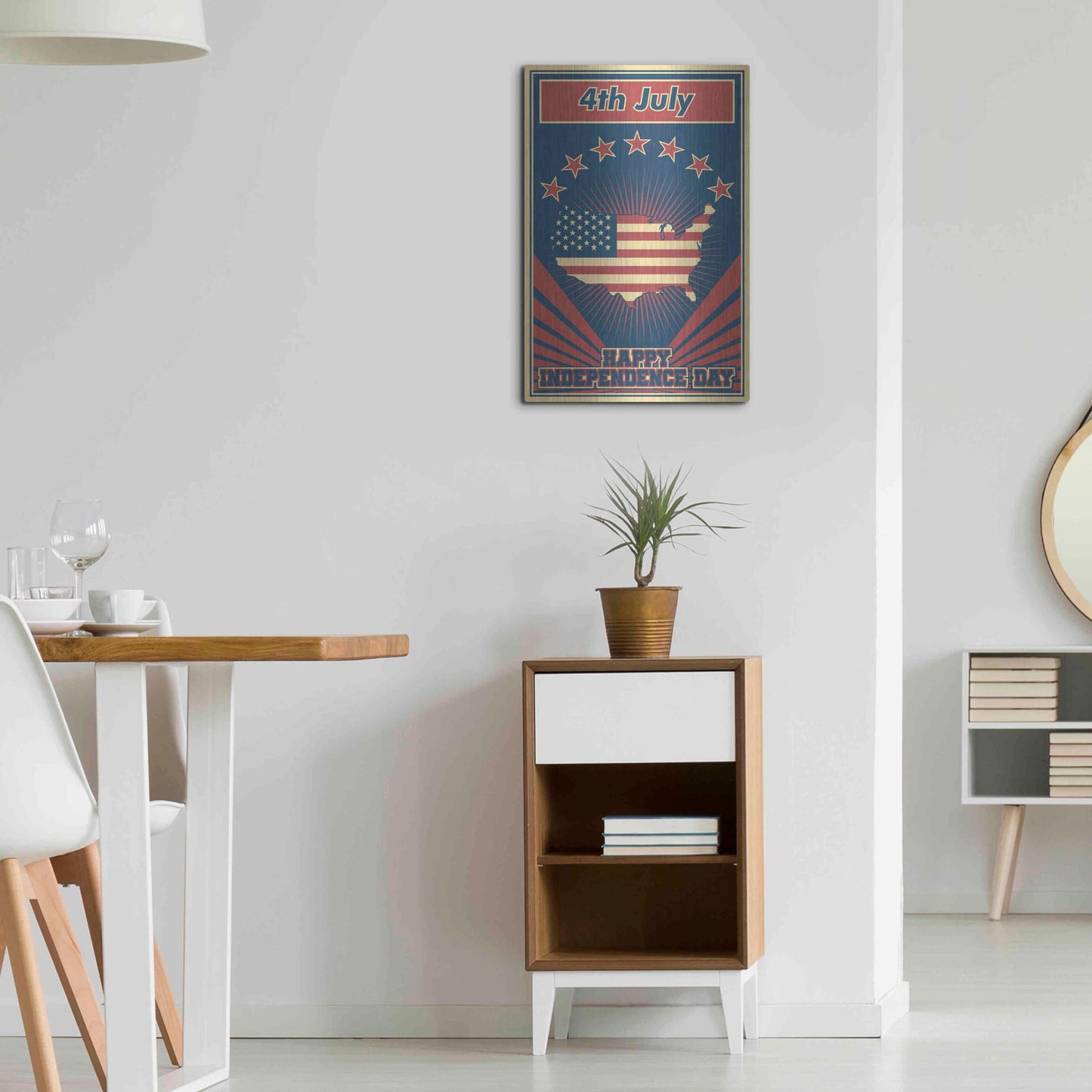 Luxe Metal Art 'Independence Day USA' Metal Wall Art,16x24