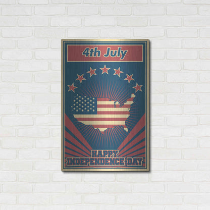 Luxe Metal Art 'Independence Day USA' Metal Wall Art,24x36