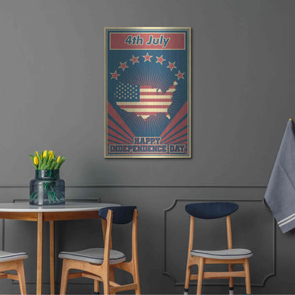 Luxe Metal Art 'Independence Day USA' Metal Wall Art,24x36