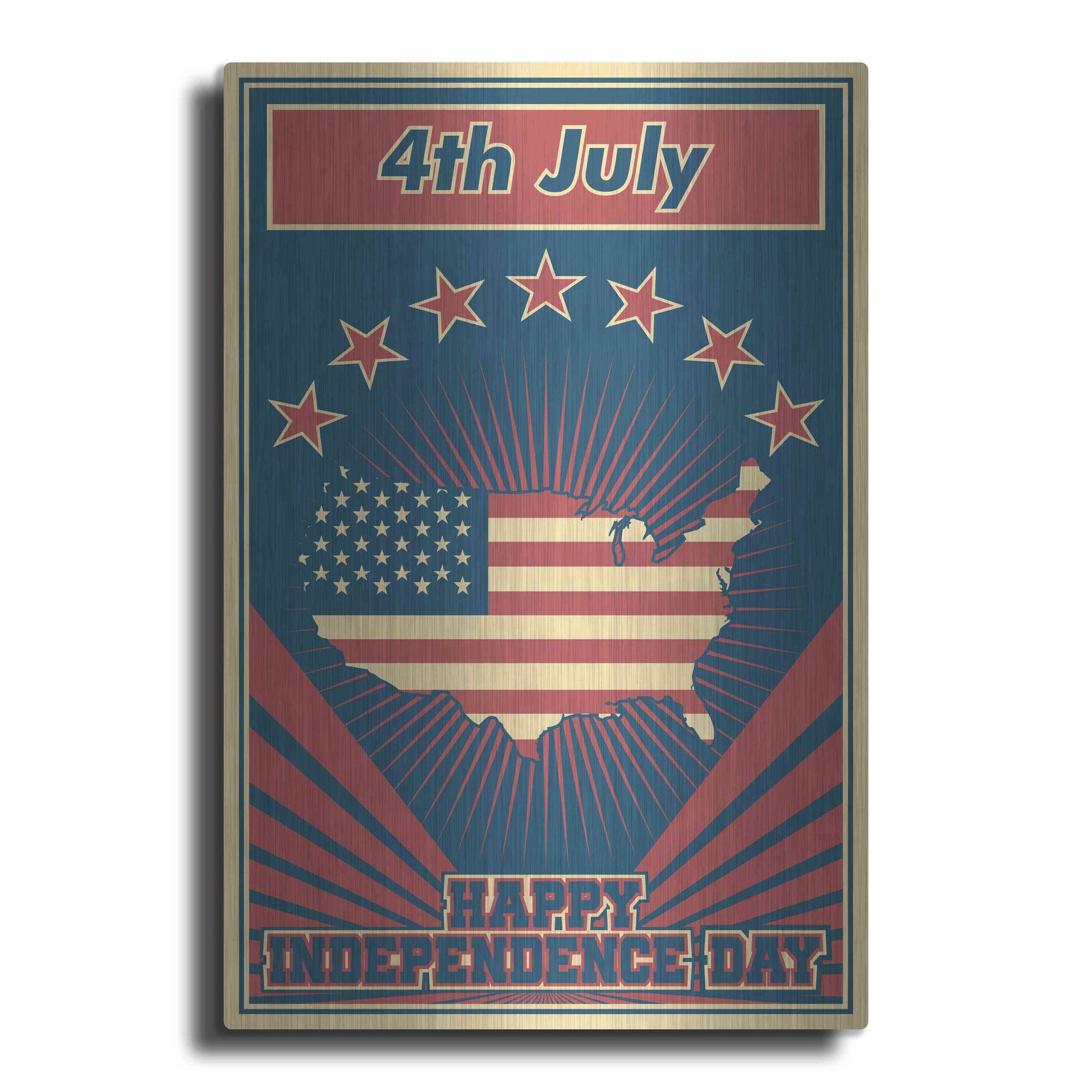 Luxe Metal Art 'Independence Day USA' Metal Wall Art