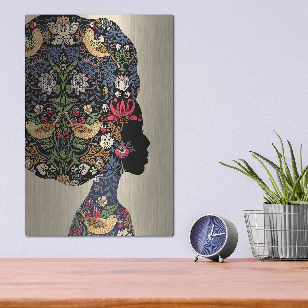 'Afro Woman' by Ioana Horvat – Metal Wall Art, 12x16 room view