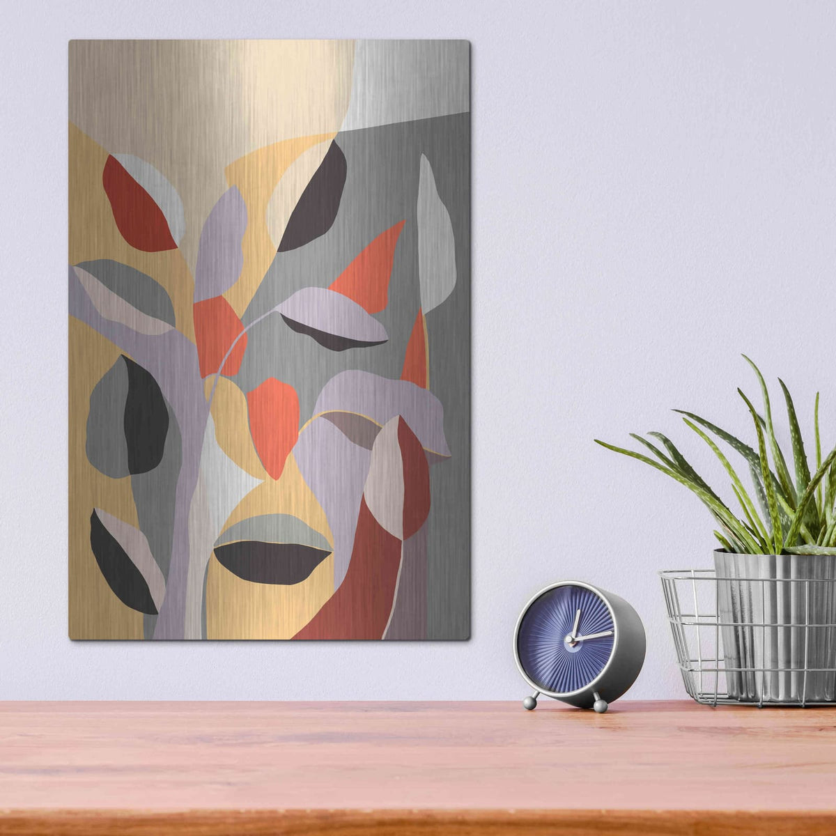 'Happy Leaves B' by Ioana Horvat – Metal Wall Art, 12x16 room view