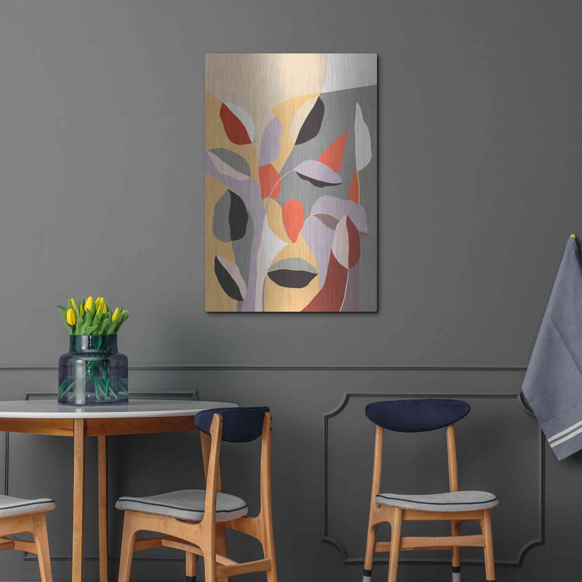 'Happy Leaves B' by Ioana Horvat – Metal Wall Art, 24x36 room view