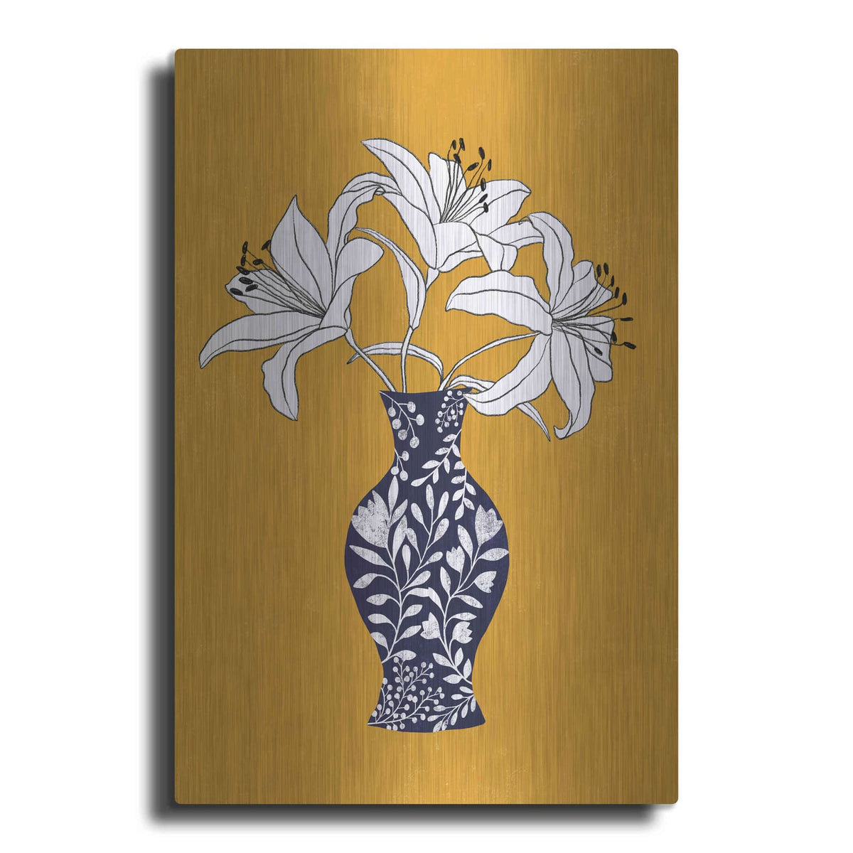 'Lily On Yellow' by Ioana Horvat – Metal Wall Art