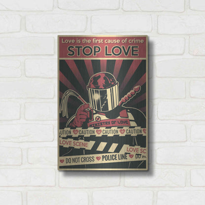 Luxe Metal Art 'Ministry of Love' Metal Wall Art,12x16