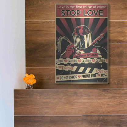 Luxe Metal Art 'Ministry of Love' Metal Wall Art,12x16