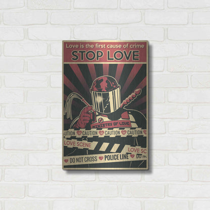 Luxe Metal Art 'Ministry of Love' Metal Wall Art,16x24